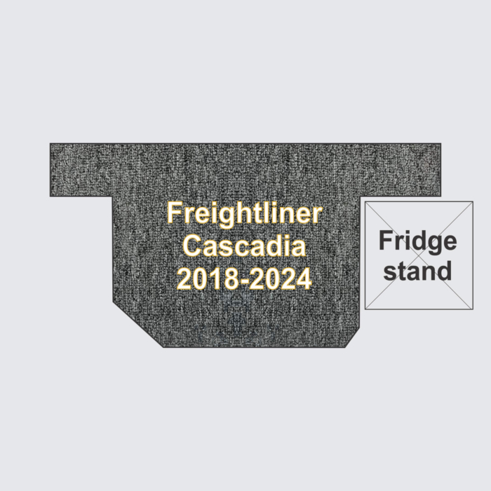 Premium Carpet floor mat Freightliner Cascadia 126 Sleeper back only with fridge stand