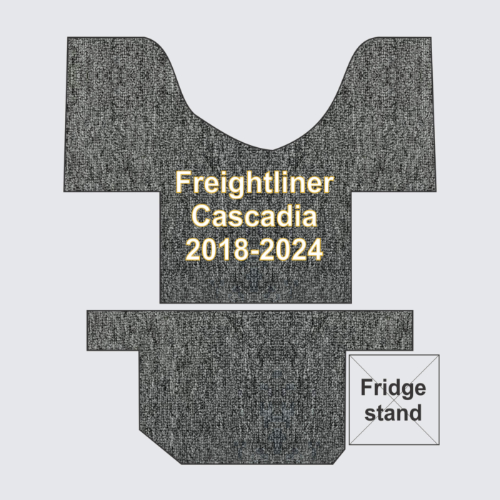 Premium Carpet floor mats Freightliner Cascadia 126 Sleeper full floor with fridge stand automatic transmission
